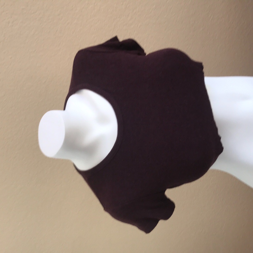 Burgundy cropped brandy top